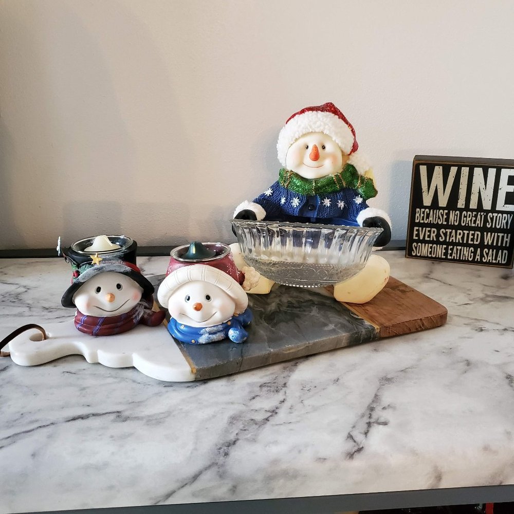 🎄☃️ Vintage Home & Garden Party snowman décor